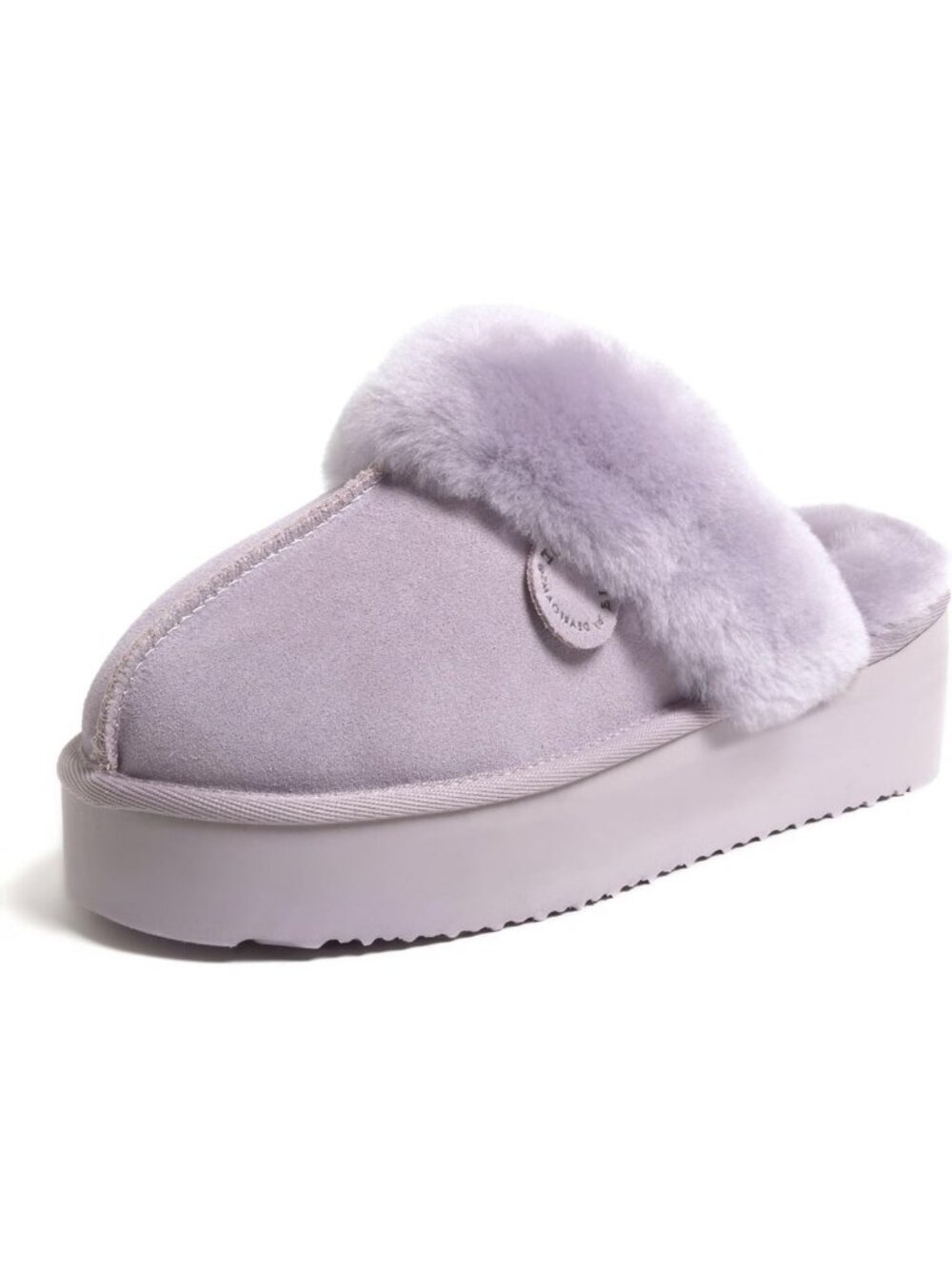 Cozy Shearling Memory Foam Platform Slippers | Slip-On House Shoes for Women